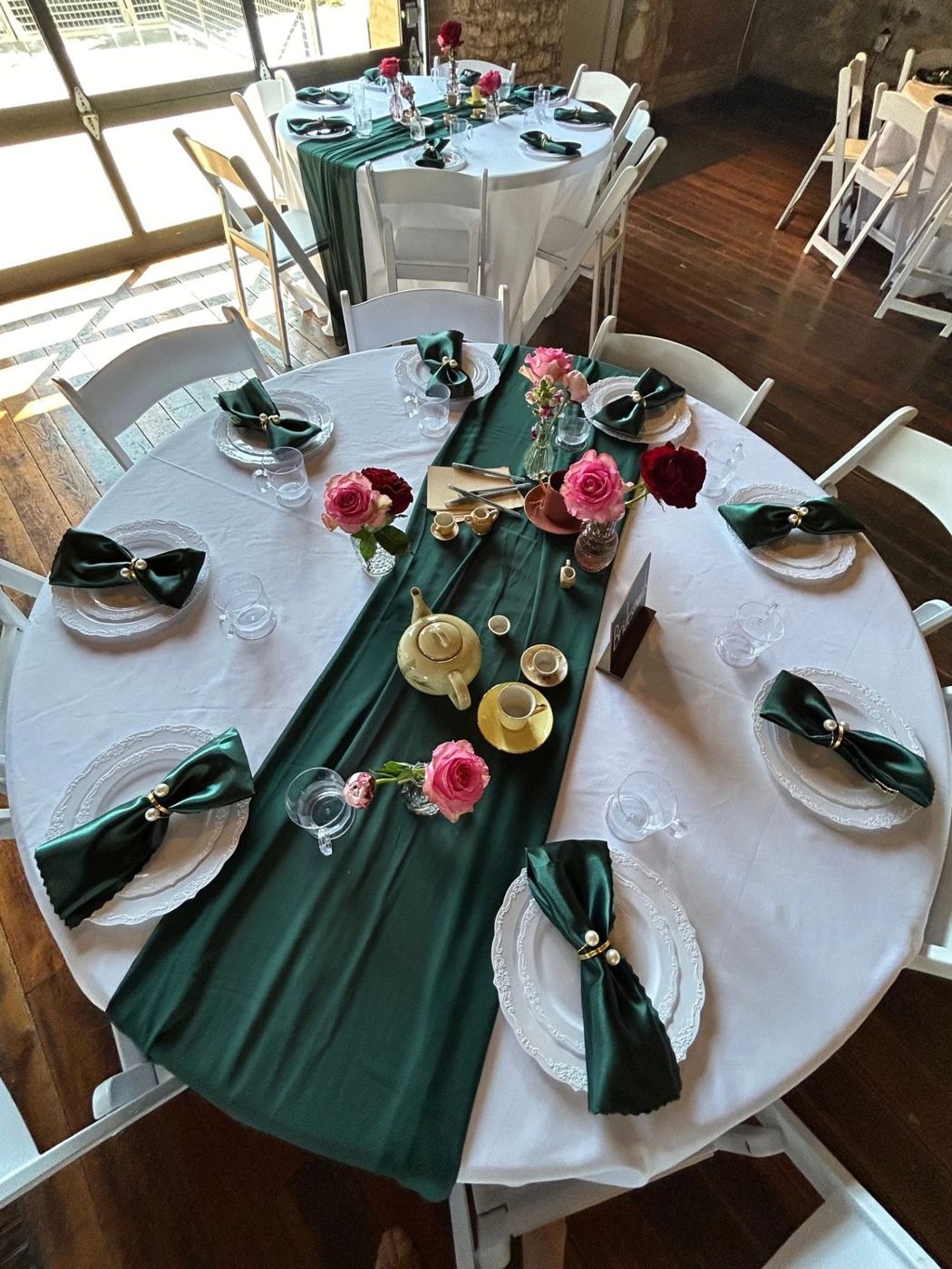 Wedding table from above