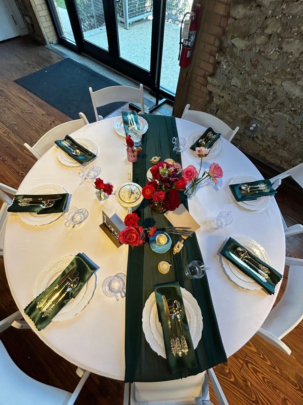 Wedding table by the window